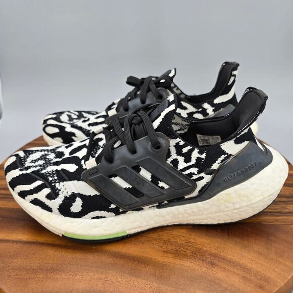 Adidas Ultraboost 22 Shoes Men\'s 7 White Black Zebra Athletic Running Sneakers main image 7